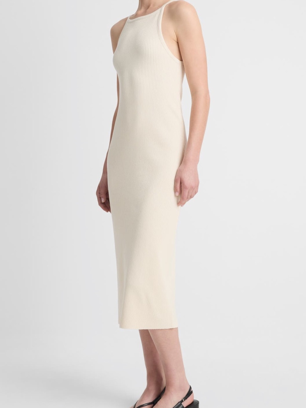 Vince Ribbed Tank Midi Dress - Picture 3 of 6
